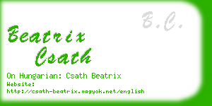 beatrix csath business card